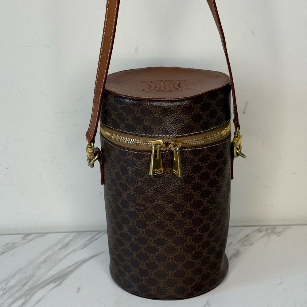 RARE CELINE MACADAM CYLINDA SHOULD BAG - Picture 3 of 10